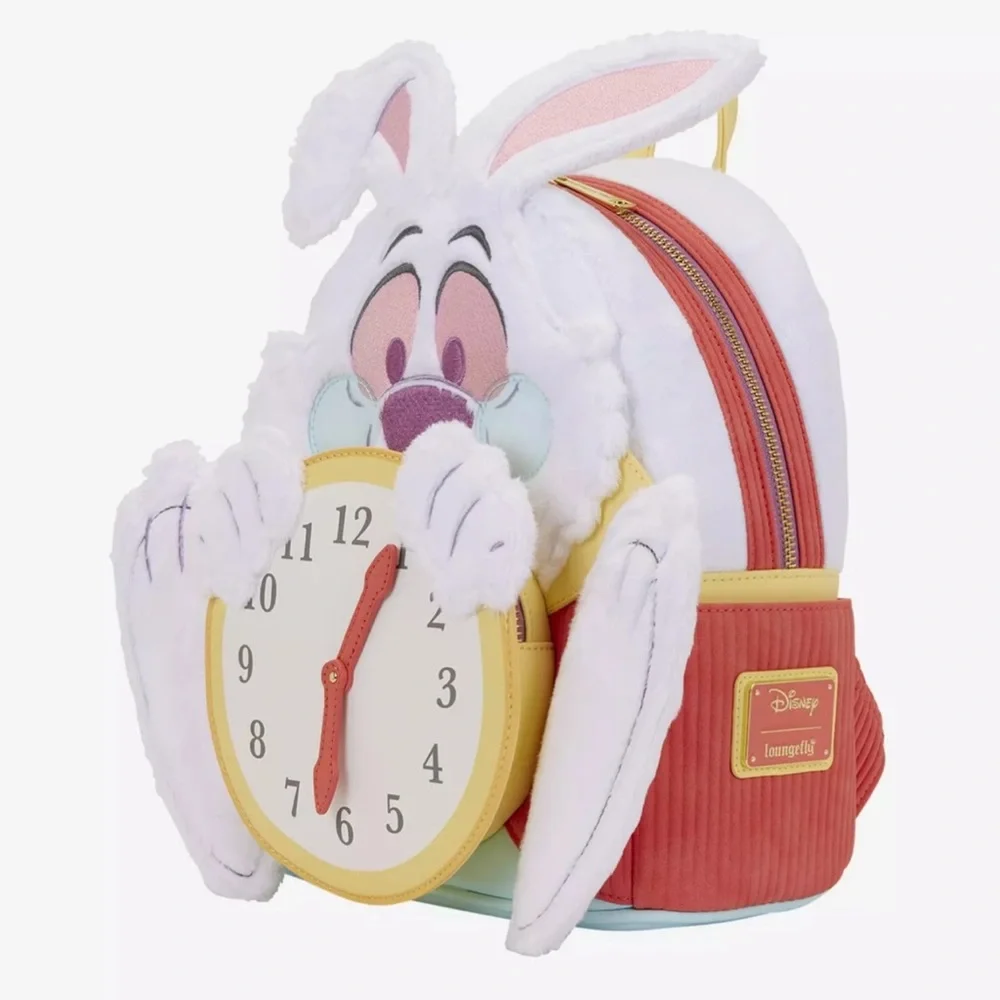 Loungefly Disney Alice in Wonderland White Rabbit Figural Mini Backpack